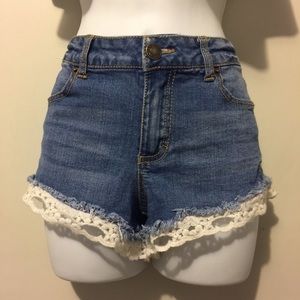 Jalate Jeans women lace trim shorts